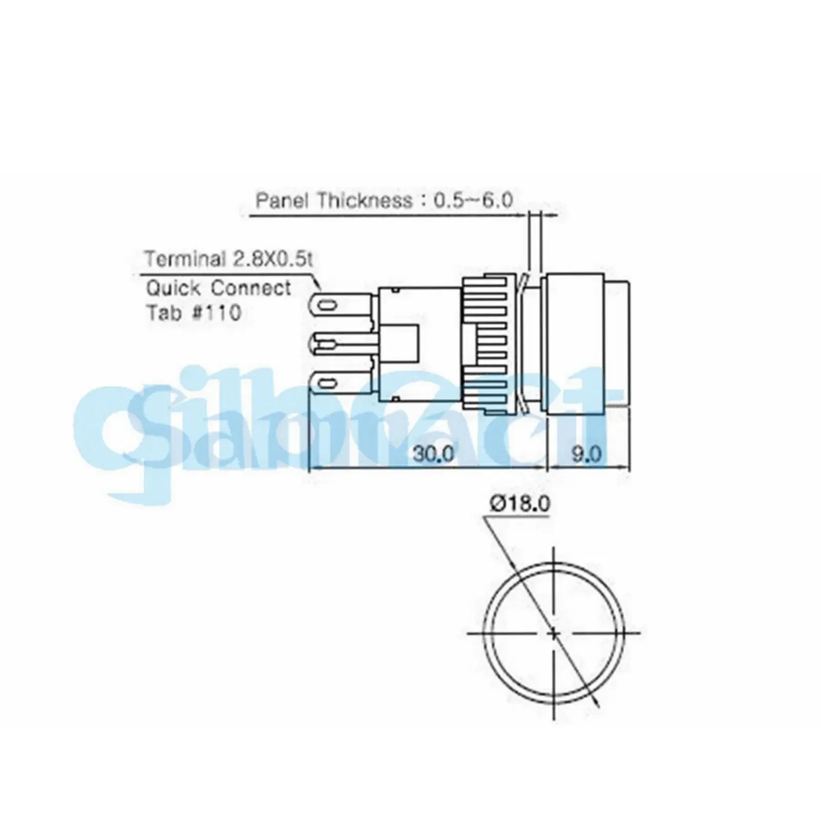 Colors 16mm Mount Momentary/Latching 5 Pins 1NO 1NC/8 Pins 2NO 2NC Plastic Light Pushbutton Switches LA16Y-11