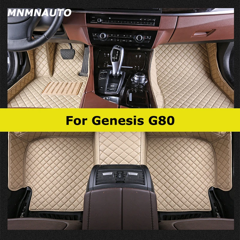 MNMNAUTO الحصير سيارة مخصصة ل Genesis G80 السيارات السجاد القدم Coche الملحقات