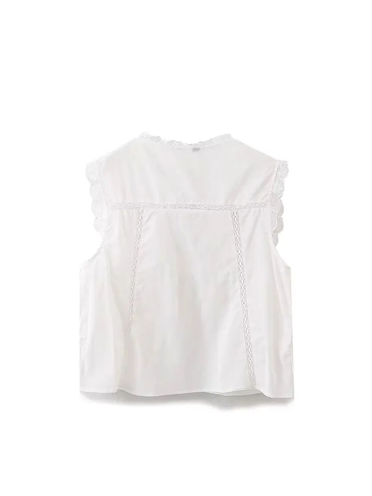 HH Frauen Sommer Neue Mode Chic Bogen Verziert Pendeln Hemd Crew Neck Lace Up Weibliche Ärmelloses Top Straße Shirts