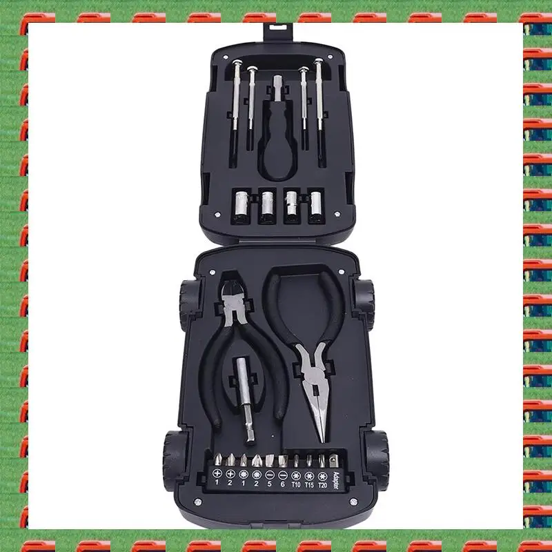 

ABMO Portable Screwdriver Set Portable Carbon Steel Screwdriver Set Repair Tool Forglasses Black