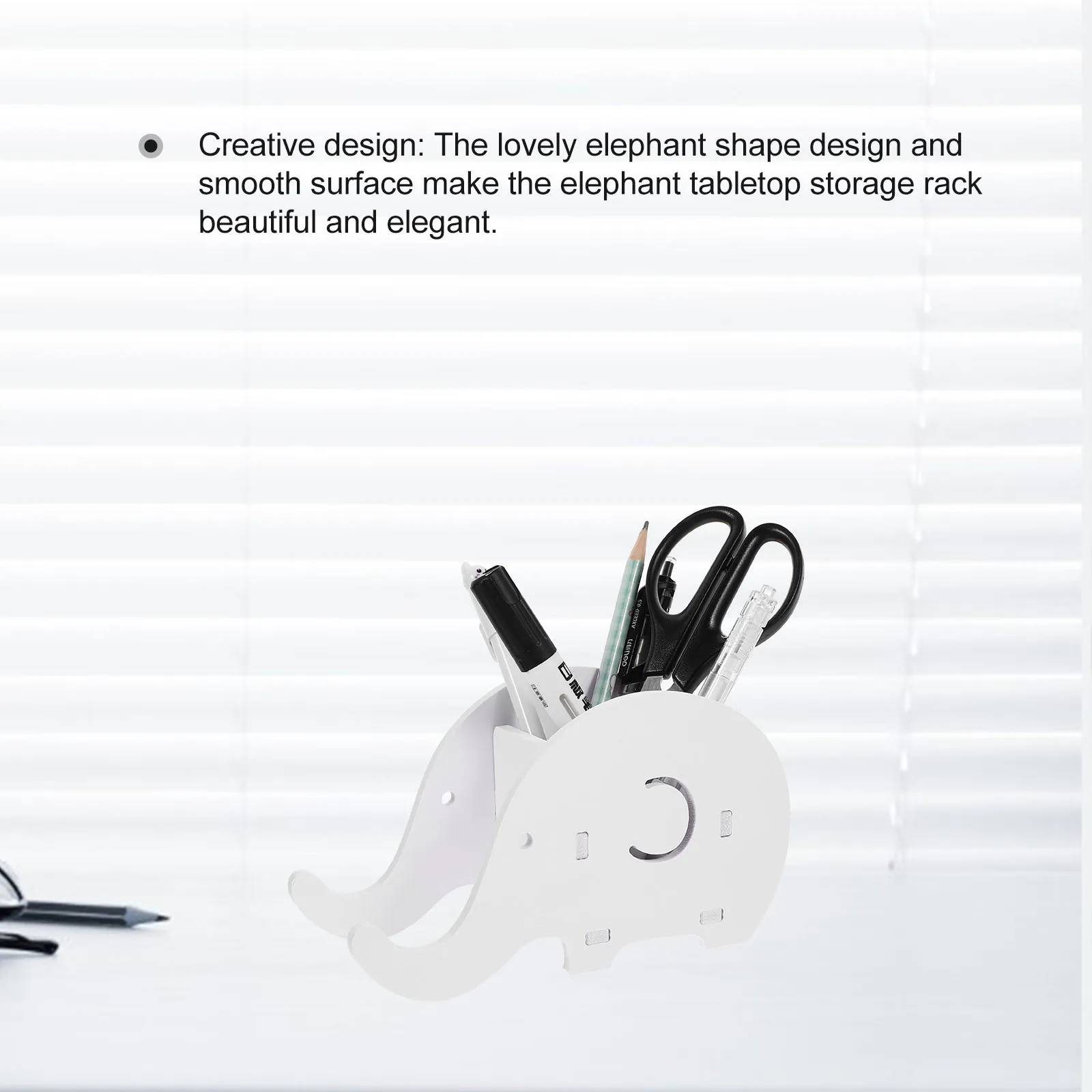 

2pcs Elephant Pen Holder Adorable Desktop Decor Storage ganizer Smooth Surface Phone St Creative Design Colorful Shape