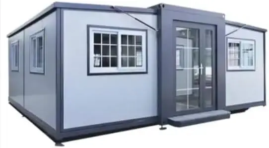 حاوية محمولة جاهزة للمنزل، 13 × 20 قدم، متنقلة قابلة للتوسيع مع نوافذ وأبواب، متعددة الأغراض للمكتب والمتجر ومنزل الحراسة