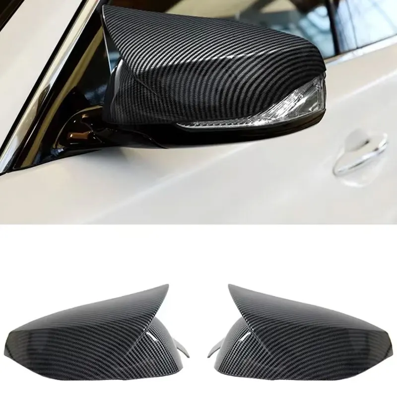 

2PCS Car Side Door Rearview Mirror Cover Cap Rear View Mirror Shell Case Trim for Infiniti Q50 Q60 QX30 Q70 2014-2020