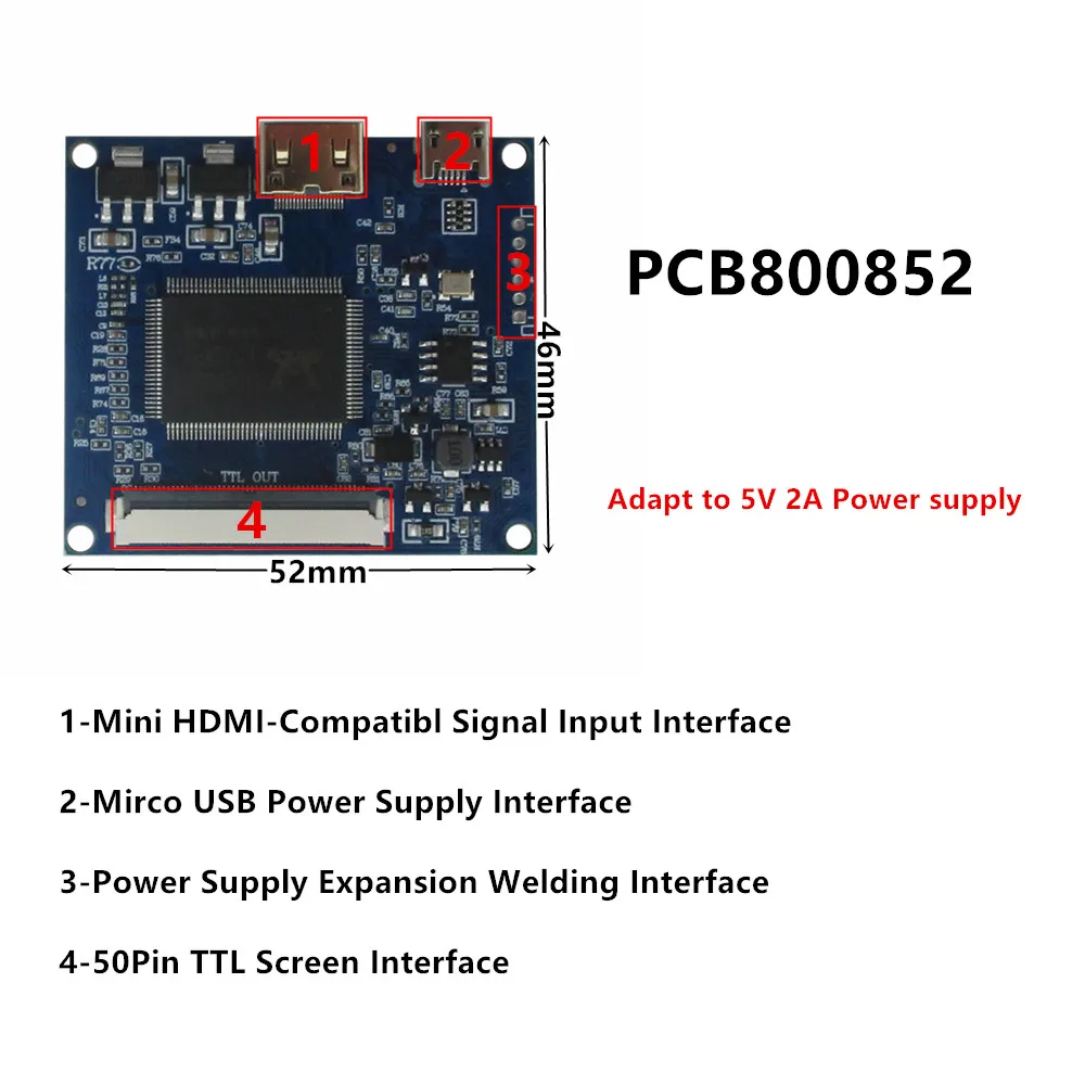 Imagem -05 - Diy Tela Lcd Digitador Touchscreen Driver Placa de Controle Compatível com Hdmi Raspberry Kit Monitor pi 7