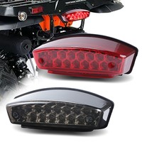 15 LED Rear License Plate Light Brake  Integrated Taillight High Low Red For Banshee Polaris Kymco Motorcycle Dirt Bike ATV Quad