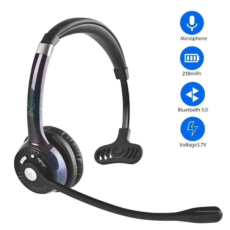 Беспроводная гарнитура BT201 Bluetooth-гарнитура с микрофоном ENC шум вызова для офиса колл-центра водителя