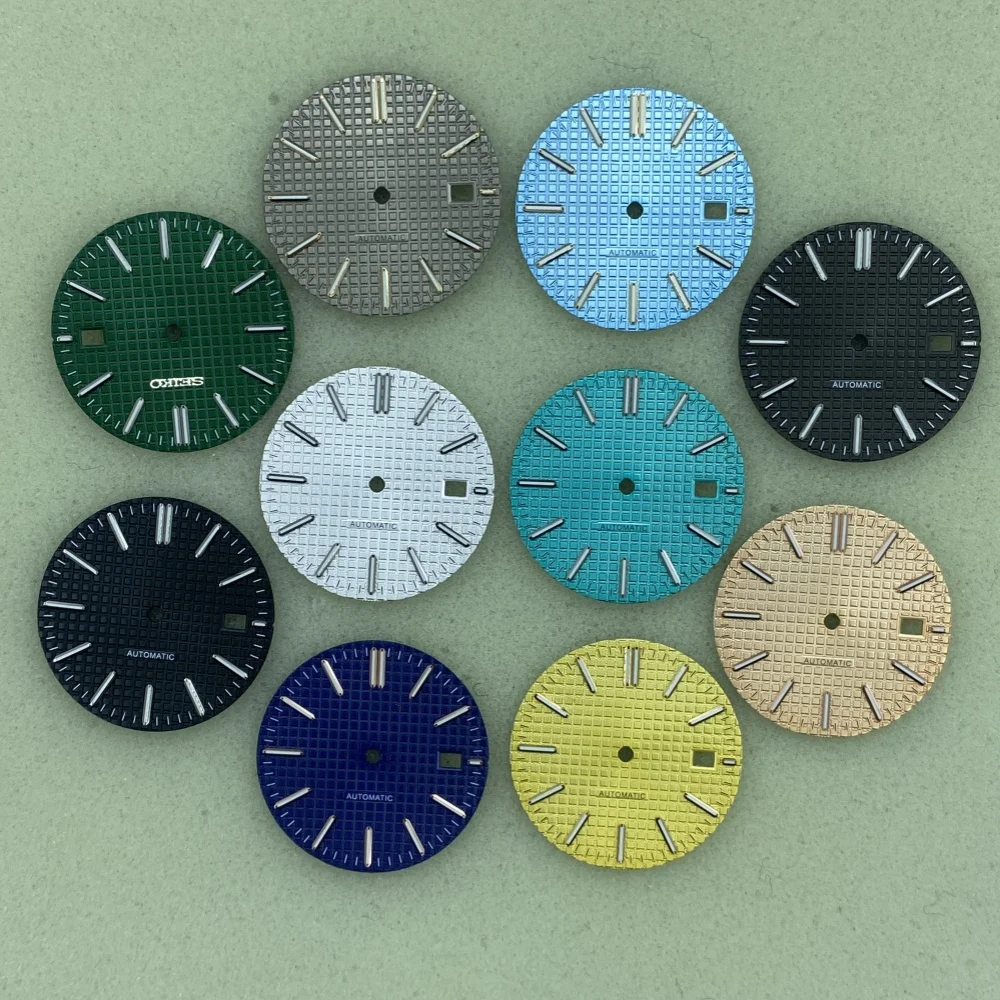 

31.8mm S logo dial New watch modified word noodle nail green light fit NH35/NH36 movement