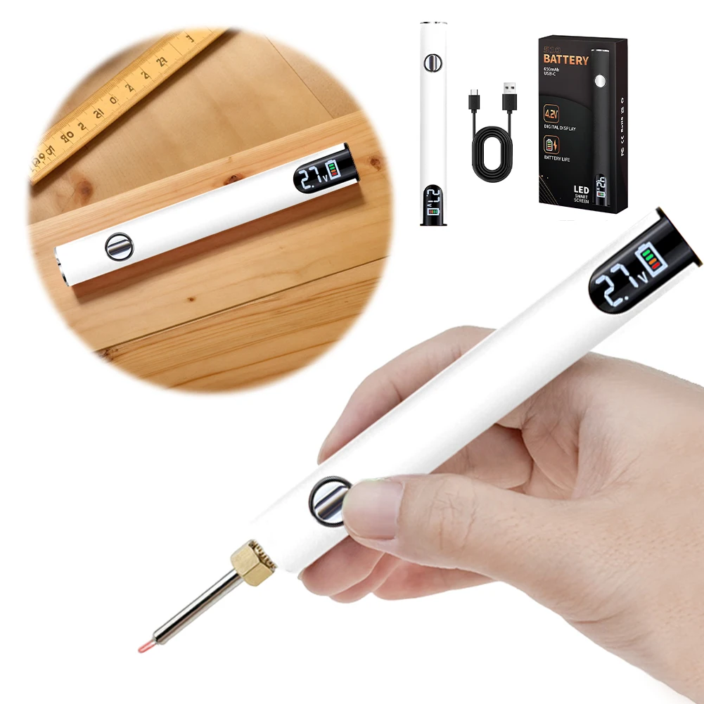 

510 Thread Battery Cart Pen Smart Soldering Iron(No Soldering Iron Tip)(White)