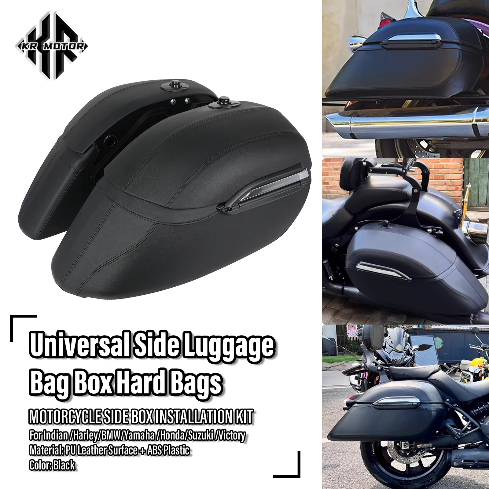 Motorcycle Trunk Luggage Saddlebags Side Hard Bags Heavy Mounting Bracket Kit Fits For Harley/Suzuki/BMW/Honda/Kawasaki/Victory