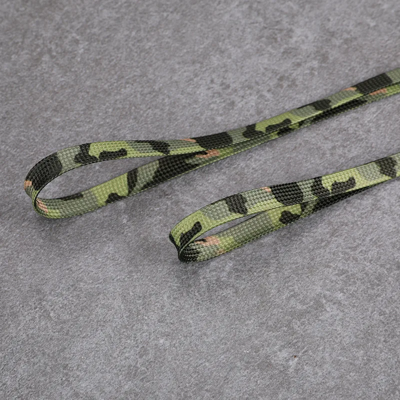 1 Paar flache Schnürsenkel, cremefarben, mit Tarnmuster, für Sneaker, 0,8 cm breit, 120/140/160 cm, Schuhbänder, Schuhzubehör. – Detail 5