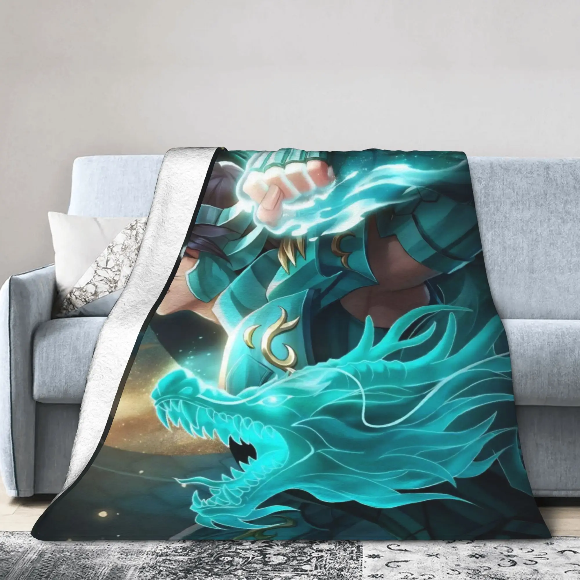 Saints Seiyas Blanket Fleece Knights of the Zodiac  Soft Throw Blanket for Home Couch Bedroom Quilt