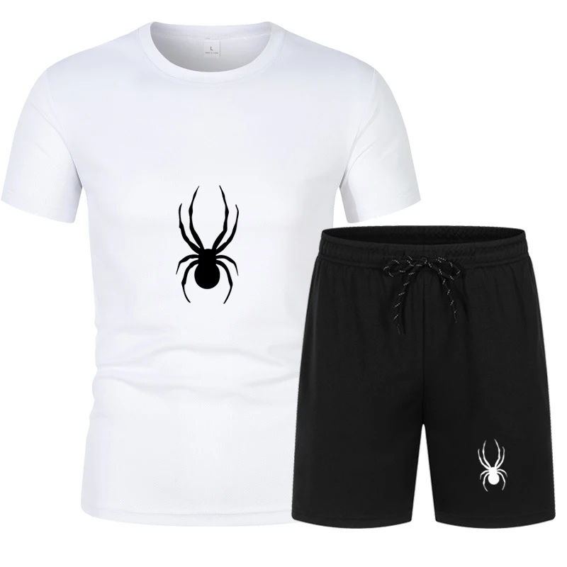 

Sports suit 2026 new men's breathable and comfortable summer fashion pullover casual basketball short sleeved T-shirt+shorts