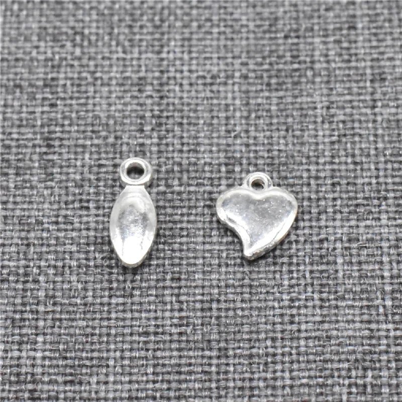 30pcs of 925 Sterling Silver Teardrop Heart Quality Tag Charms for Bracelet Necklace