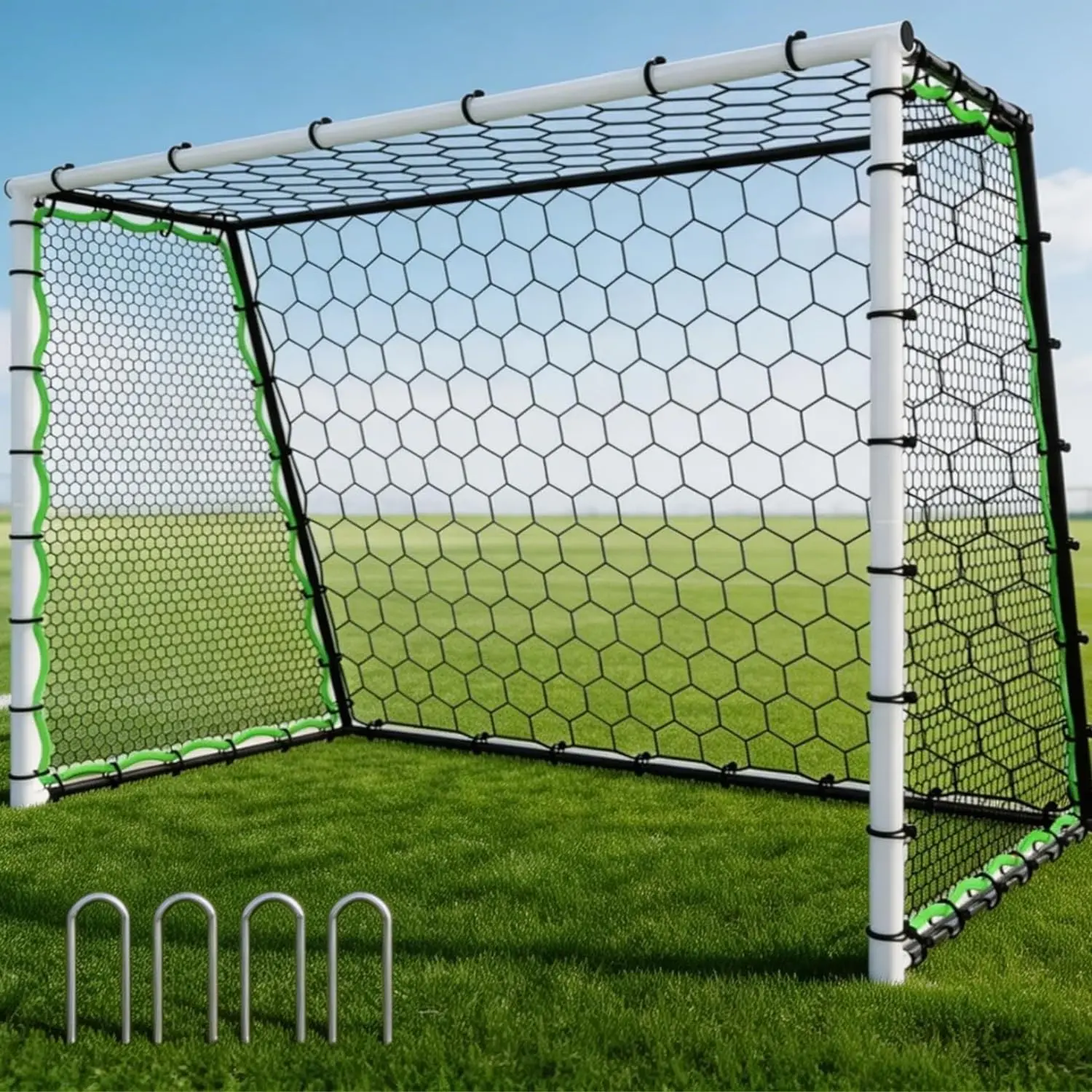 

Garvee 5-in-1 Steel Frame Rebound Net, Rebounder for Adjusting Controlling and Shooting, High-Resistance Mesh Training Equipment for All Ages