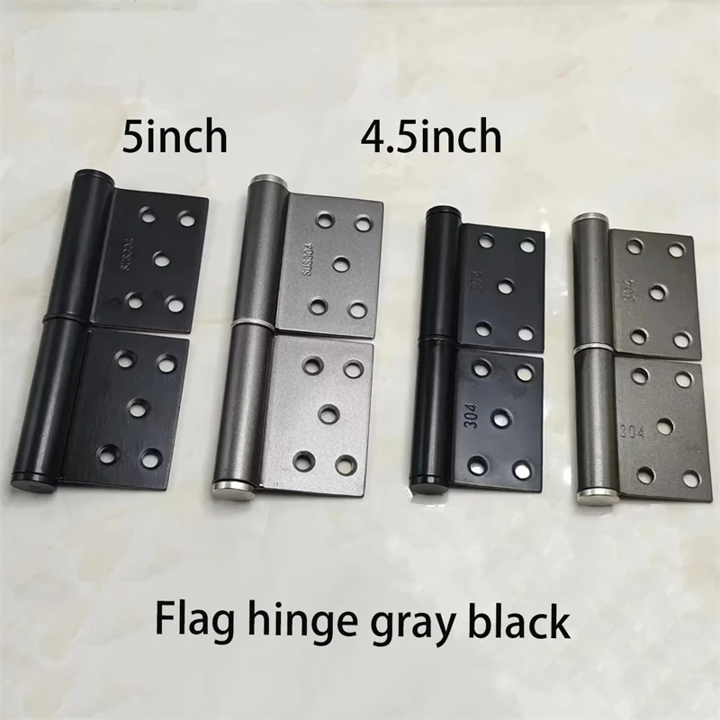 

Toilet door hinge bathroom door thickened aluminum alloy hinge folding hinge loose-leaf rivet groove