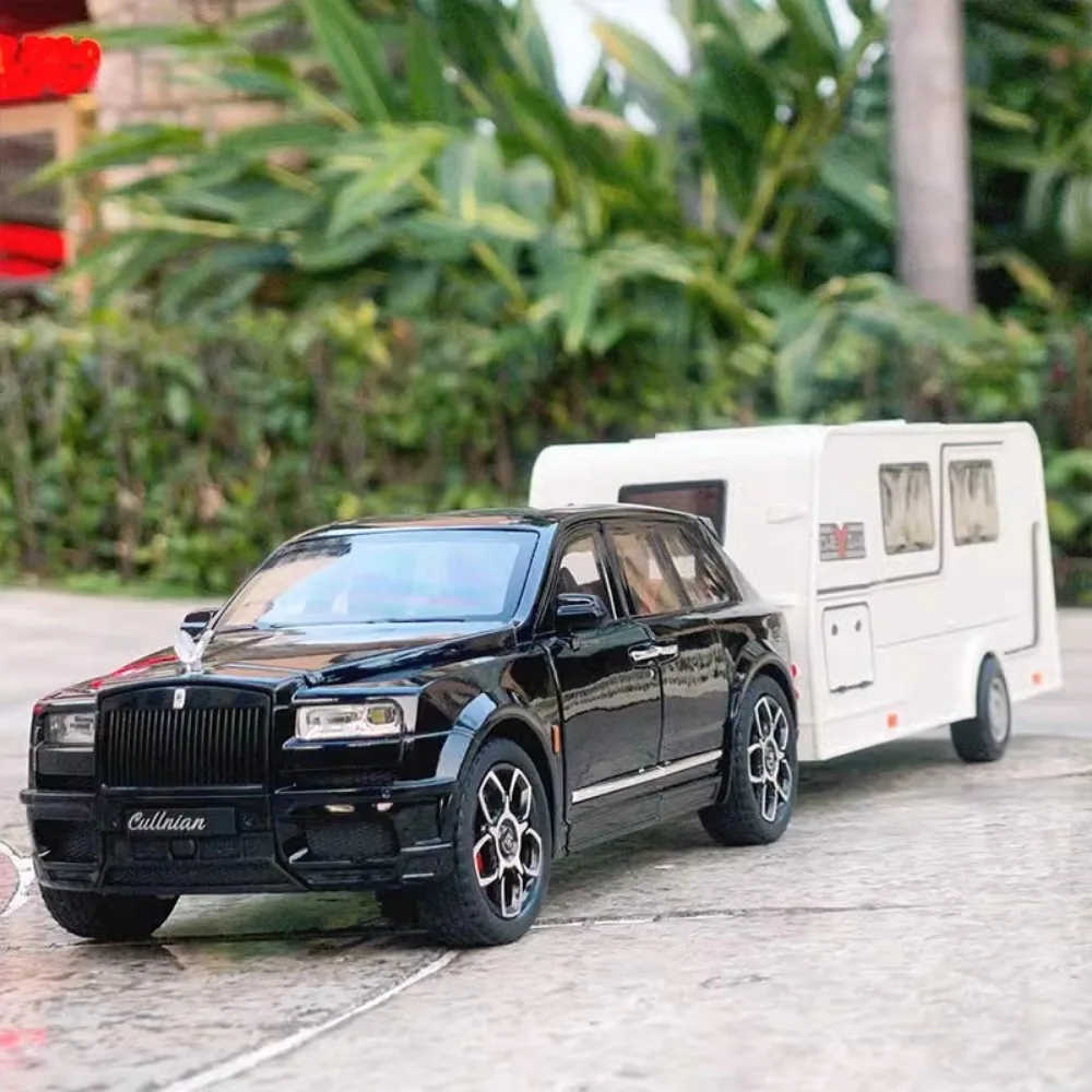 

1:20 Rolls Royce Cullinan RV Car Model Toy Alloy Diecast Doors Opened Pull Back Shock Absorption Models Collection Gift for Boy