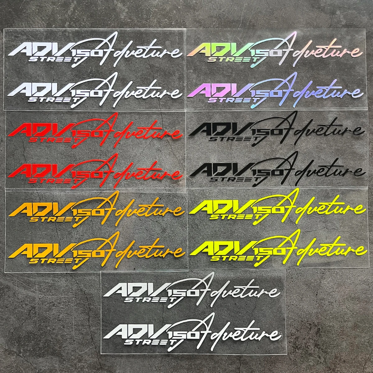 For Honda ADV 150 adv 150 1 Pair Adventure Reflective Motorcycle Stickers Moto Scooter Head Body Windshield Decal Accessories