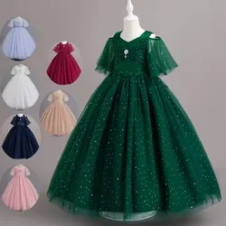 Hot Sale Summer Kids Flower Wedding Dress Birthday Party Ceremony Gown For Kids Girl Wear Lace Fairy Flower Girls Dresses