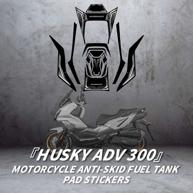 

For SYM HUSKY ADV 300 Fuel Tank Protection Stickers Kits Of Motorcycle Accessories Gas Fuel Pad Decoration Refit Decals