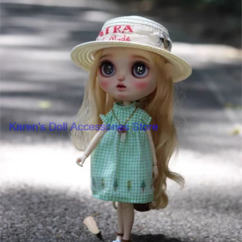 

1pcs Forest plaid embroidered skirts Japanese style summer for Blythe/landoudou (Fit for Lulu,ymy24,Ob22,24,26,zone, Jenny)