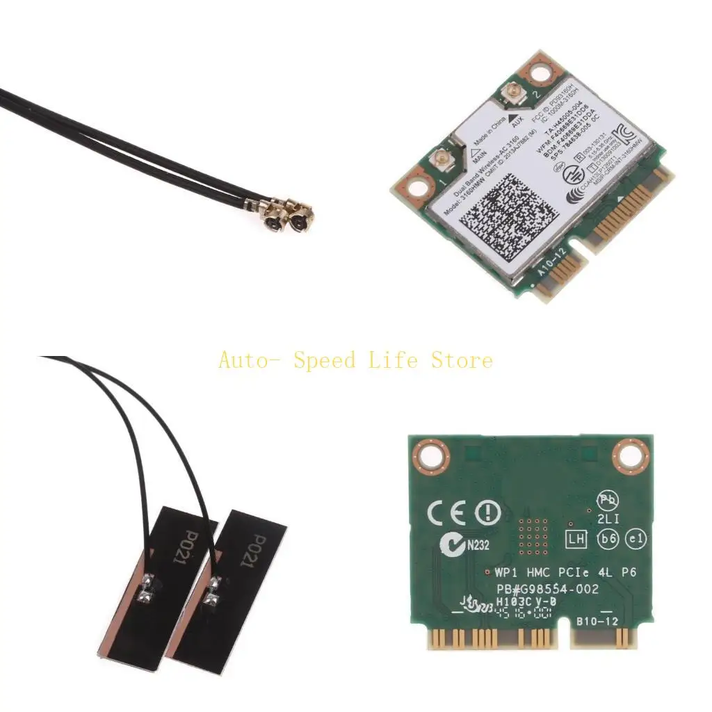 

02DA 802.11ac Wireless AC + Compatible Mini PCI e WiFi Wireless Laptop Card