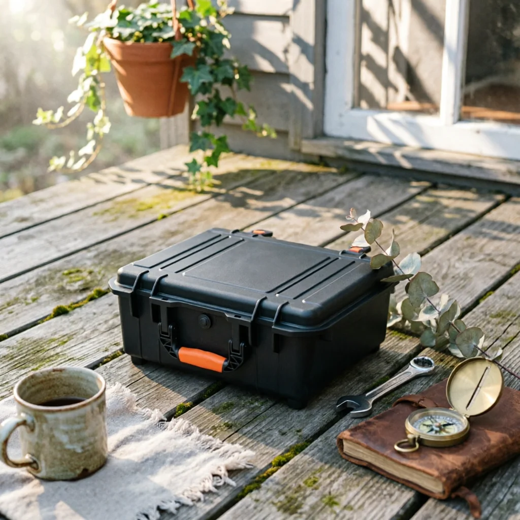 Safeguarding Case with Handle Rugged Hardhard-Shell Container Hard Storage Box Heavy-Duty Impact-Resistant for Outdoor