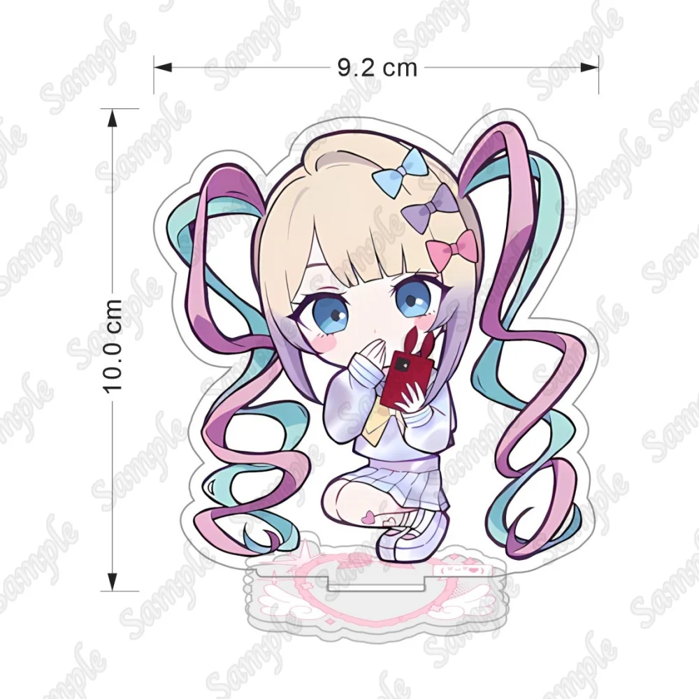 Anime Needy Streamer Overload KAngel Chibi Acrylic Stand 10cm Keychain Figure Ame-chan Model Desk Plate Decor Fan Gift
