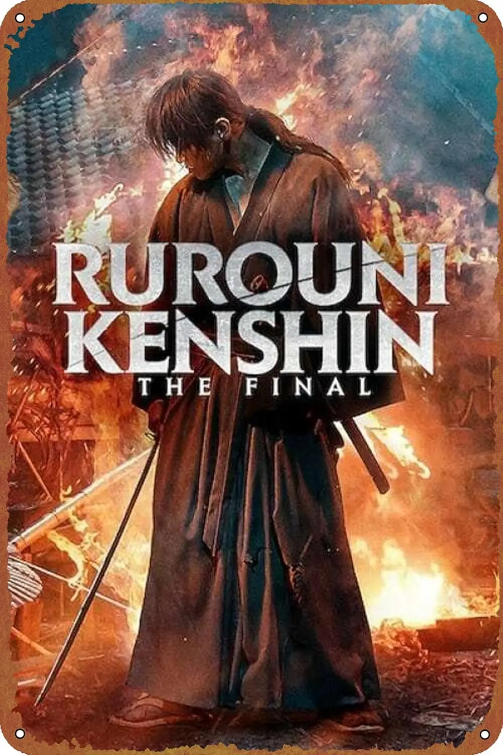 Rurouni Kenshin: The Final Movie Poster Retro Metal tin Sign Halloween Tin Sign,Cave,Bar,Club, Home Wall Art Metal Tin Sign 8x12