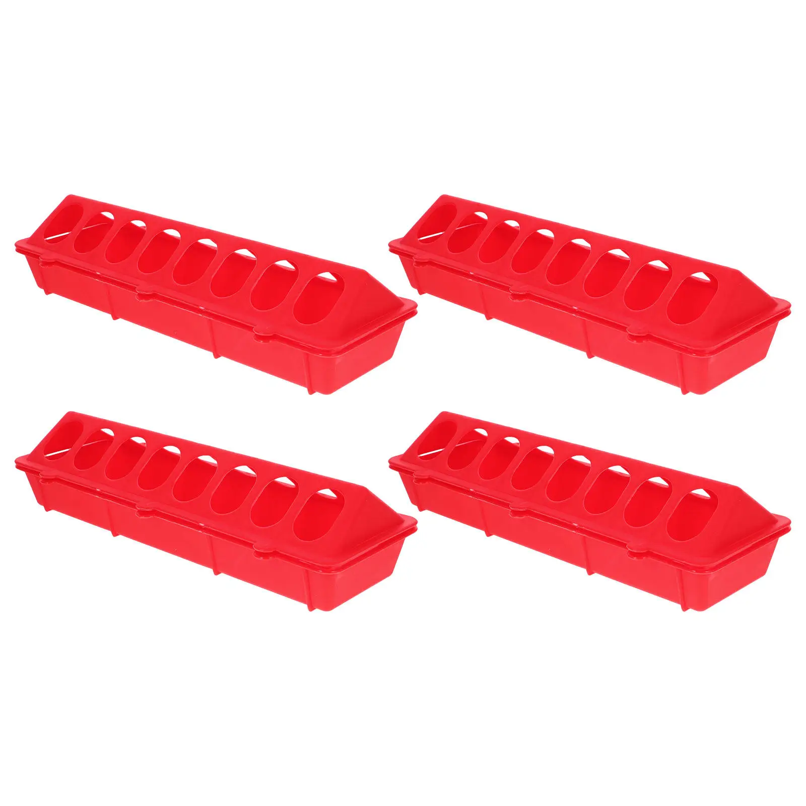 4Pcs Poultry Feeder Plastic Flip Top Bird Feeding Dish Small Chicken Parrot Pigeon Cage Feed Container Parrot Bird Feeder - view 3