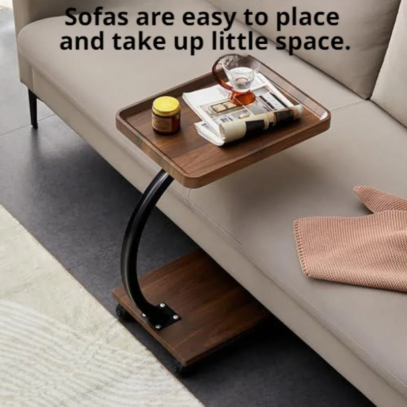 Household Movable Small Table Small Apartment Living Roomcoffee Table Table C Shaped Side Table Modern Light Luxury Style
