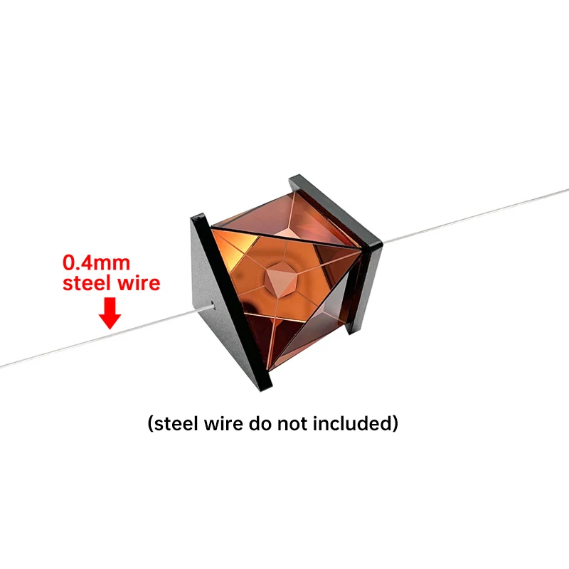라이카 토탈 스테이션 측량용 0.4mm 강철 와이어 로프 설치에 적용 가능한 구리 360도 미니 프리즘