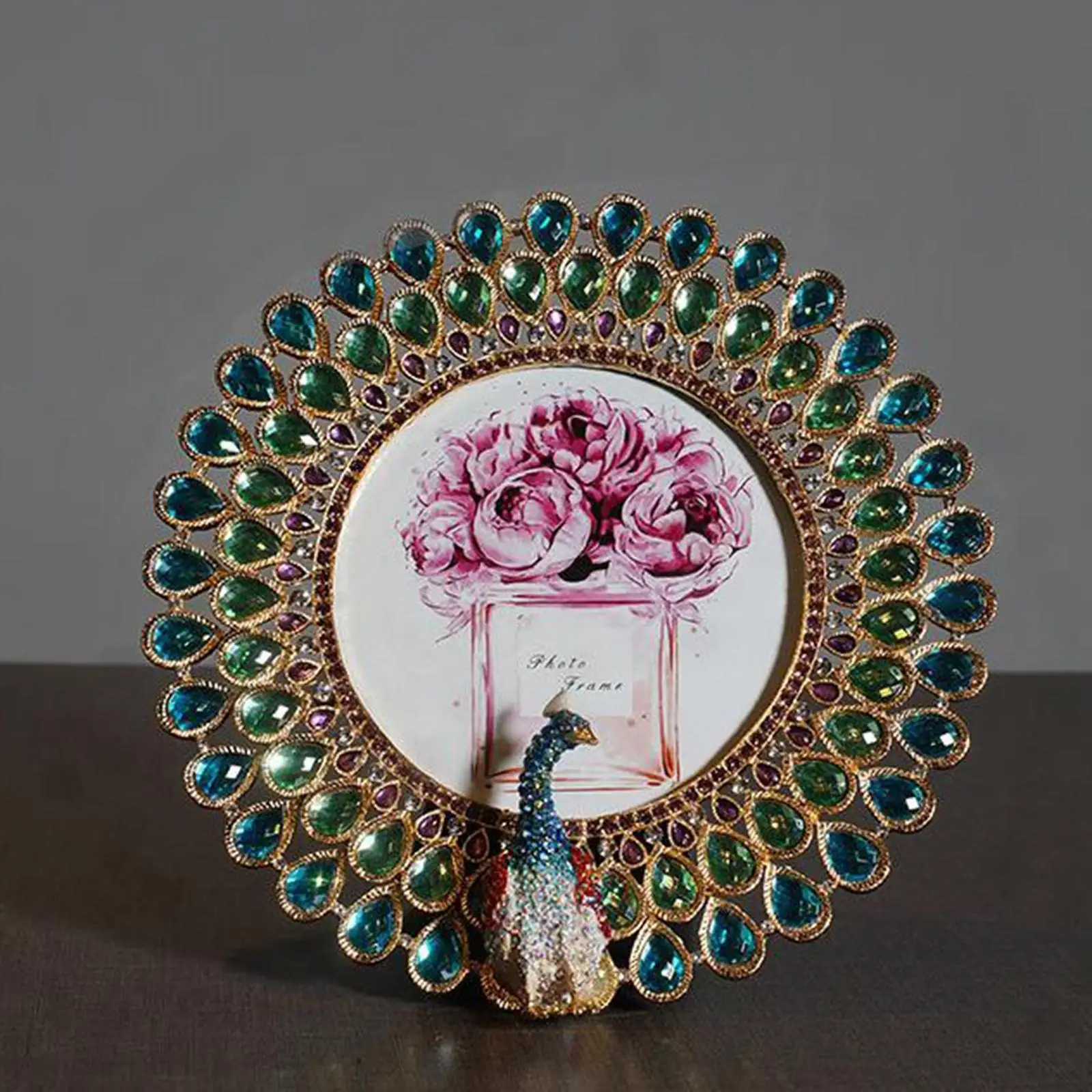 

Peacock Photo Frame Ornaments Ornate Artwork Birthday Gift Photo Gallery Art