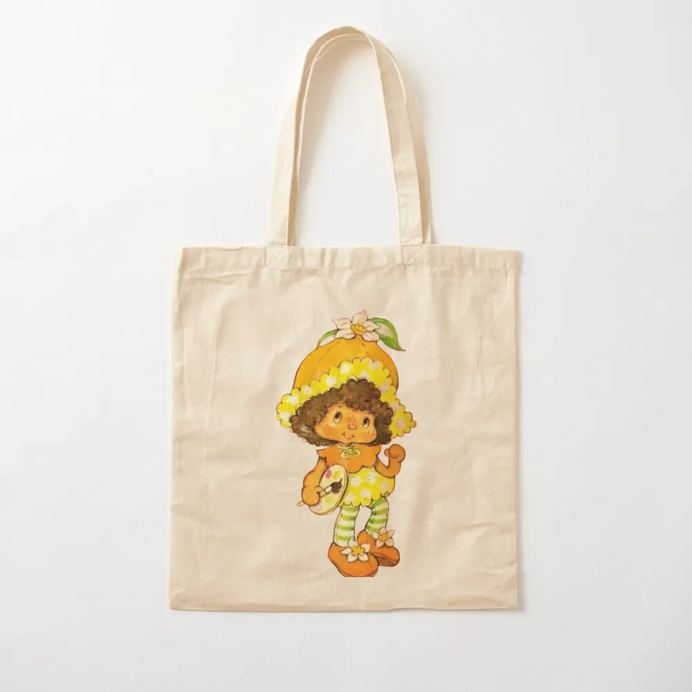 Bolsa tote de flor de laranja sacola personalizada para carrinho de compras de praia mulher compras