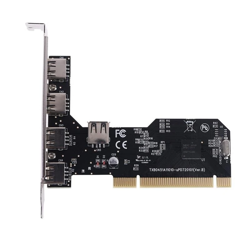 

5 Port USB2.0 PCI HUB Controller Card Card 480 Мбит / с.