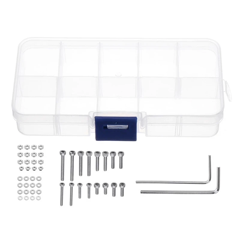 50 cái/bộ Bộ dụng cụ gắn hộp mực có bàn xoay đa năng bằng thép không gỉ