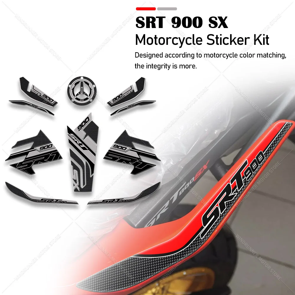 

Motorcycle Accessories 3D Gel Tank pad Protector Decal Stickers Kit 3D Epoxy Resin Waterproof Sticker For SRT 900 SX