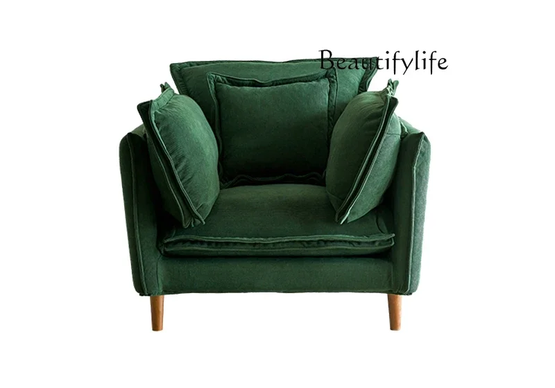 

FG10Nordic Japanese Corduroy Single Sofa Living Room Single Casual Lazy Sofa Chair