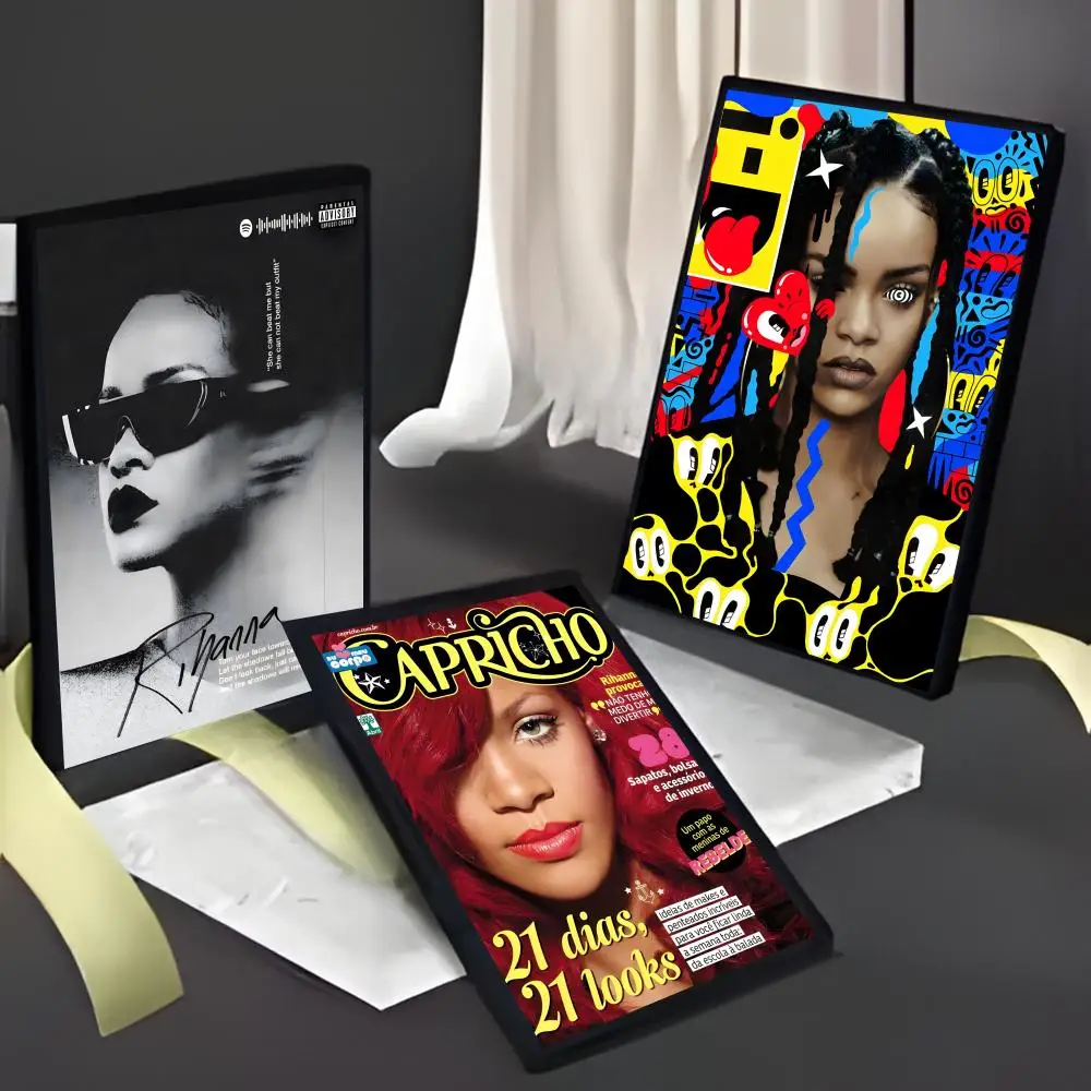 لوحة الخط للمغني R-r-Rihanna HD مقاومة للماء من القماش ملصق فني: ديكور جدران جمالي للمنزل والبار والمزيد #2