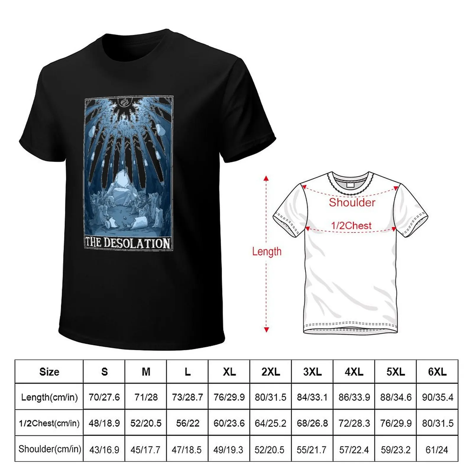 The Desolation Tarotesque (Dark) T-Shirt t shirt man designer T-Shirt