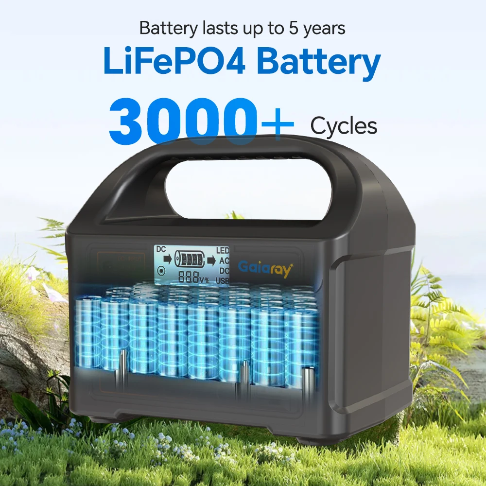 Gaiaray 100 واط محطة طاقة محمولة 110 فولت 220 فولت مولد الطاقة الشمسية في الهواء الطلق 76.8Wh LiFePO4 محطة شحن البطارية LED للتخييم #2