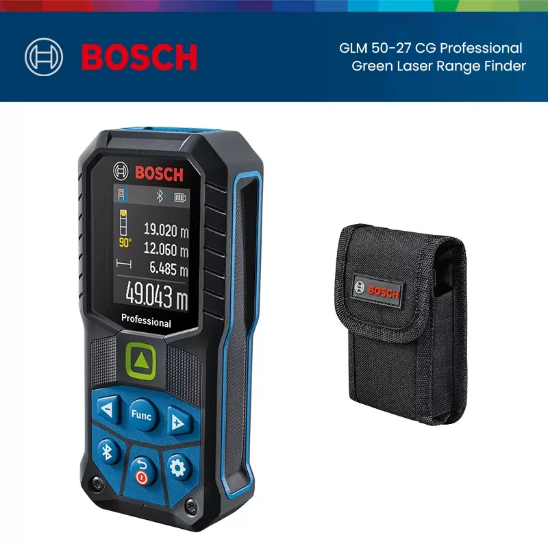 Bosch Éretlen Lézer Intézkedés GLM 50-27 CG 50M Lézer Irányzótárcsa ip65 Bluetooth app Távoli kontroly professzionális Messzeség Fogyasztásmérő Mérővessző