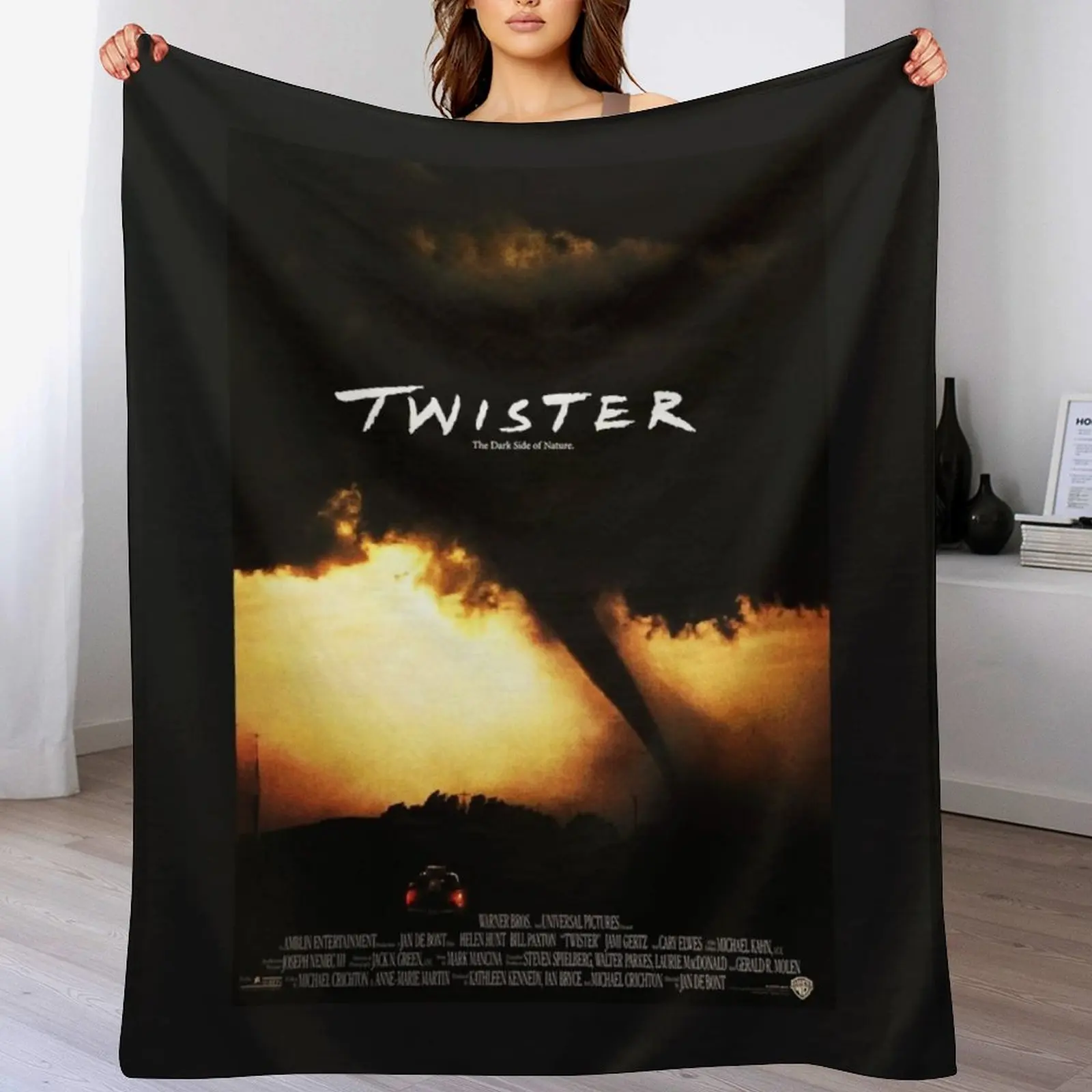 Twister Poster Throw Blanket Luxury Designer Thermals For Travel Blankets