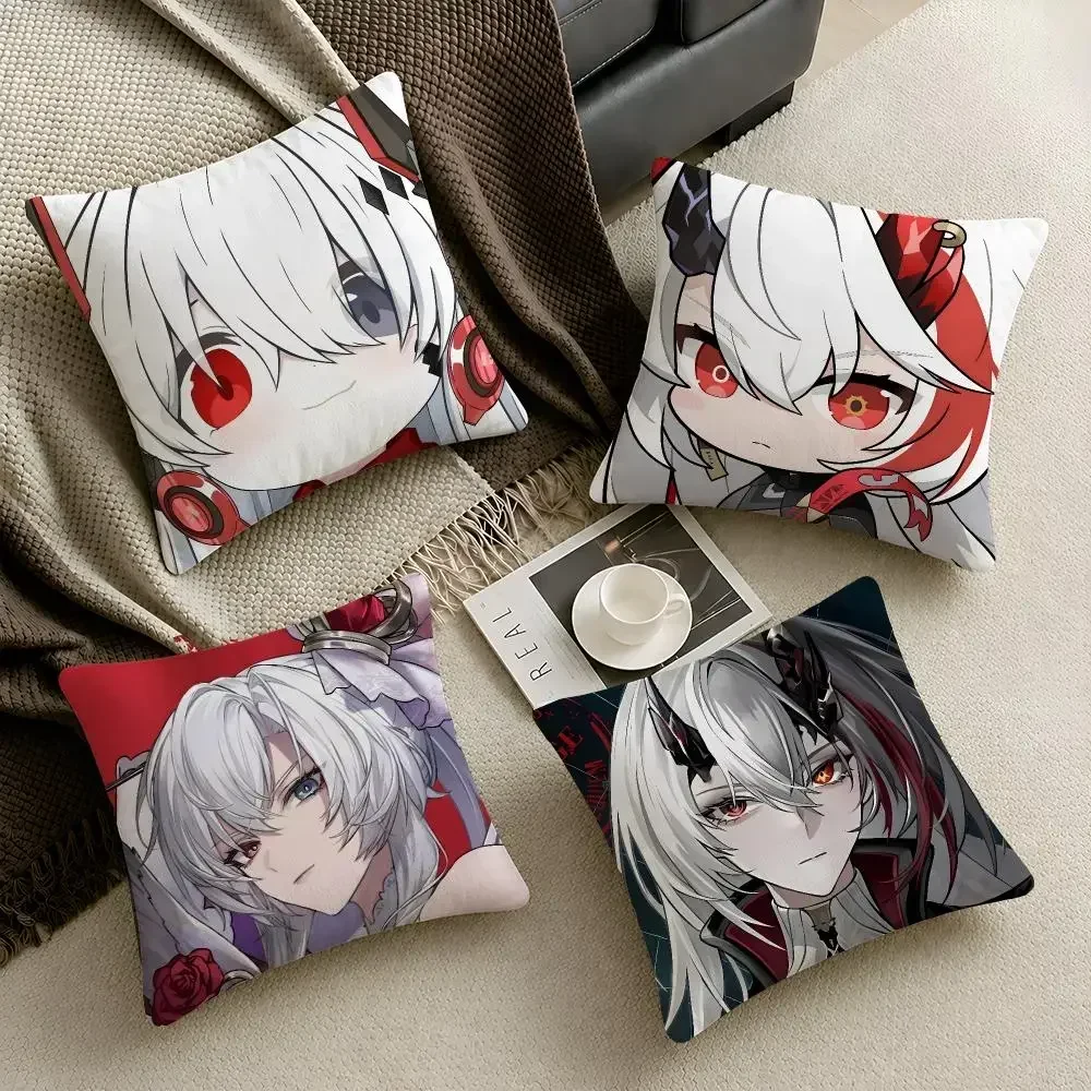 Game Punishing Gray Raven Alpha Chibi Cushion Cover Throw Pillow Soft Short Plush Durable Colorfast Sofa Bedroom HomeDecor Gift