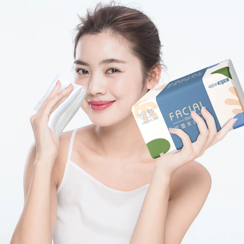 12 Packs Eco Friendly Thicken And Enlarge No Fluorescent Virgin Wooden Pulp Tissue Soft Comfortable 5 Ply Facial Tissue Paper