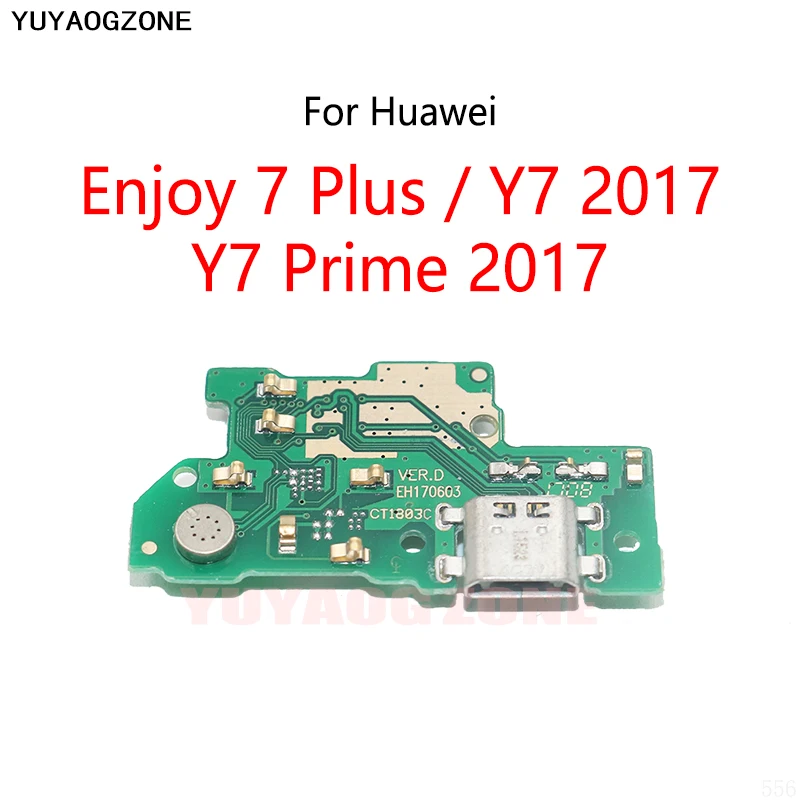 

USB Charge Dock Port Socket Jack Plug Connector Flex Cable For Huawei Enjoy 7 Plus / Y7 Prime 2017 Charging Board Module