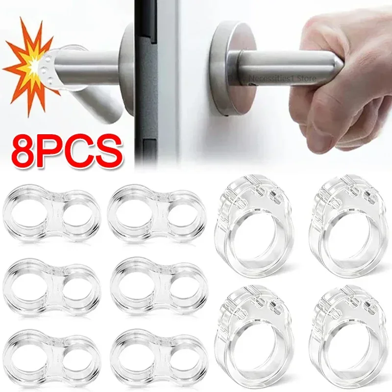 透明シリコンドアストップ,家具保護,家庭用安全用品,壁,8個,1個