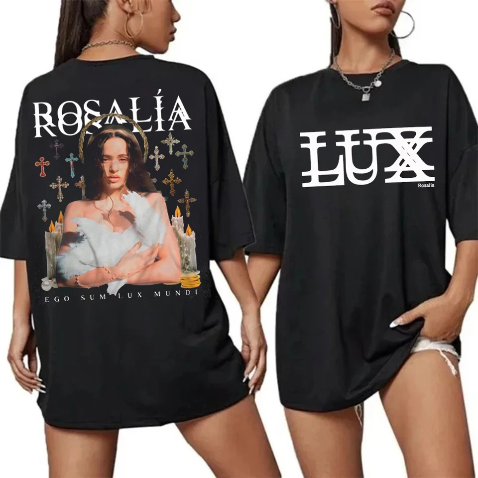 Rosalia Lux Tour 2026 T-shirt Vintage Graphic Print Cotton Tee