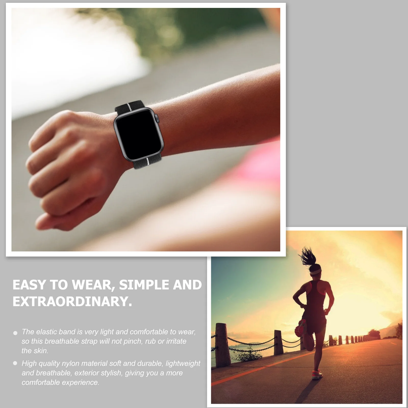 

Adjustable Fabric Watch Band Breathable Soft Nylon Strap for All Round Use Compatible with Various Watch Types Wrist Strap