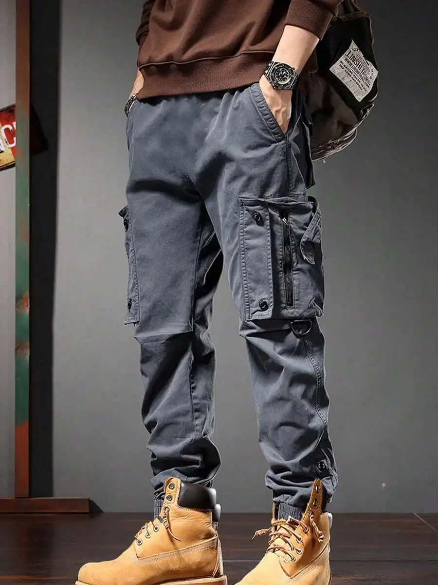 

Mens Cargo Pants Casual Military Style Loose Fit Summer Lightweight