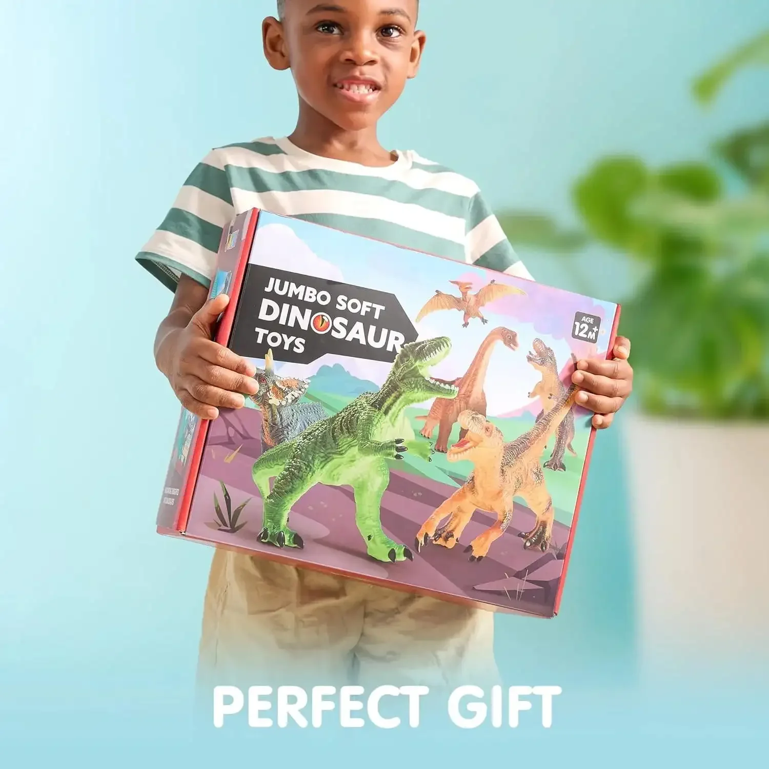 Joyfy 6 pçs brinquedos de dinossauro enorme grandes figuras de dinossauro macio realista jurassic world brinquedos para crianças brinquedos aniversário presente de natal